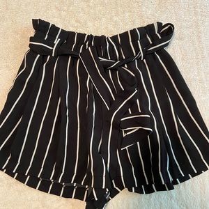 High Waist Paper Bag shorts